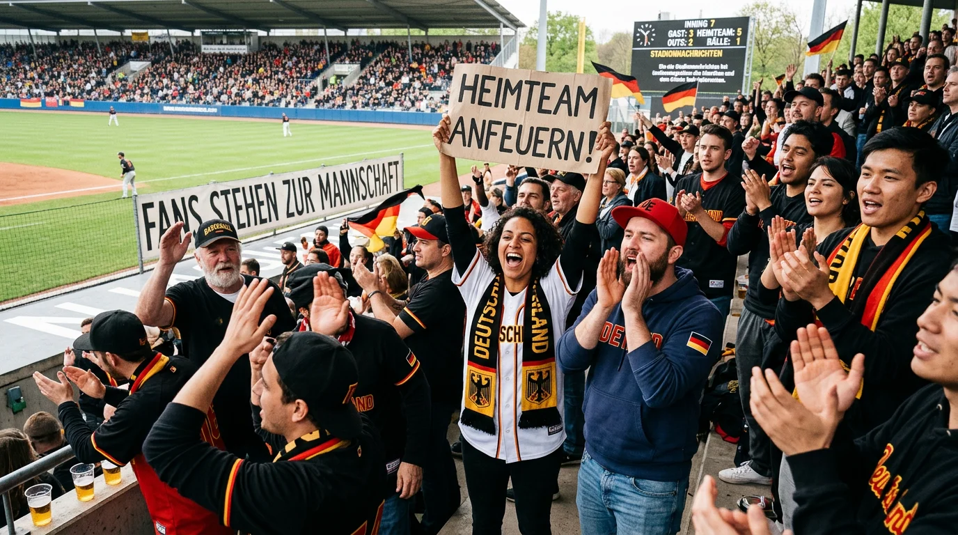Baseball-Fans im Stadion jubeln für die Heimmannschaft