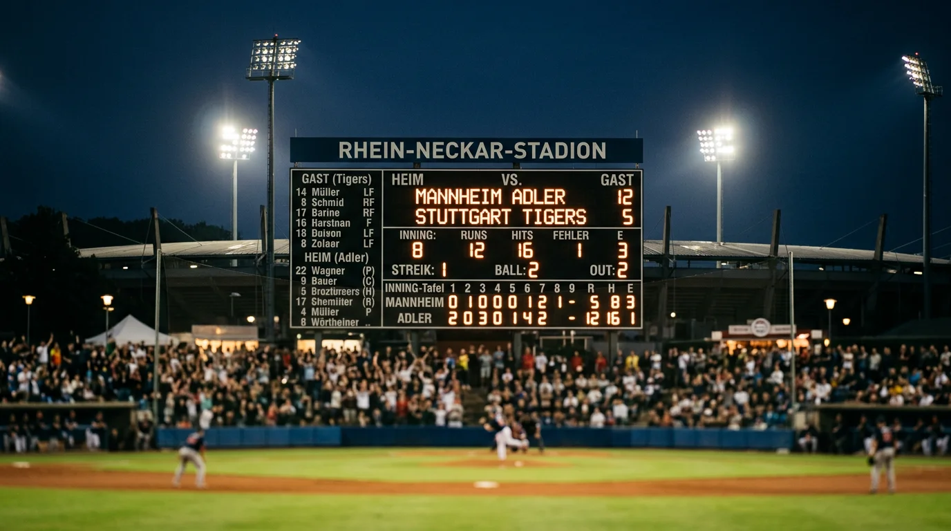 Moneyline-Quotentafel für ein Baseball-Spiel mit Favorit und Underdog